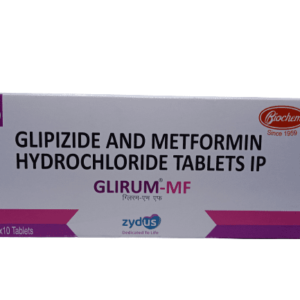 Glipizide-5mg Metformin HCL-500mg | Brand - Glirum-MF | Manufacturer - ZYDUS | Pack of 1x10 Tab