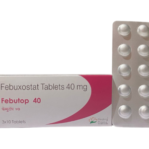 Febuxostat 40mg | Brand - Febutop-40 | Manufacturer - HEALTHY INC | Pack of 1x10 Tab