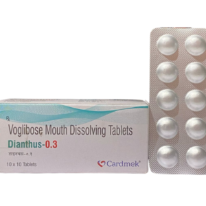 Voglibose Mouth Dissolving tablets 0.3 mg | Brand - Dianthus-0.3 | Manufacturer - CARDMEK | Pack of 1x10 Tab