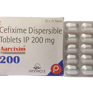 Cefixime 200mg Dispersible | Brand - Aarcixim 200 | Manufacturer - Pinnacle | Pack of 1X10