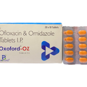 Ofloxacin 200 mg and Ornidazole 500 mg | Brand - Oxoford-OZ | Manufacturer - BIOFORD | Pack of 1x10 Tab