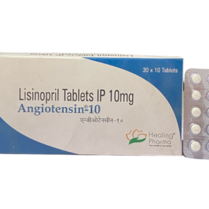 Lisinopril 10mg | Brand - Angiotensin-10 | Manufacturer - HEALTHY INC | Pack of 1x10 Tab
