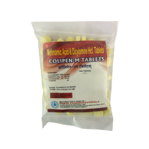 Mefenamic 250 mg and Dicyclomine HCL 10 mg | Brand - Colipen-M | Manufacturer - PENTA | Pack of 100 Tab