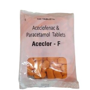 Aceclofenac Paracetamol | Brand - Aceclor-F | Manufacturer - MODI LIFECARE | Pack of 100 Tab