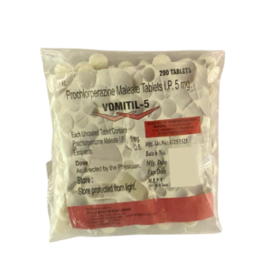 Prochlorperazine Maleate 5mg | Brand - Vomitil-5 | Manufacturer - MODI LIFECARE | Pack of 200 Tab