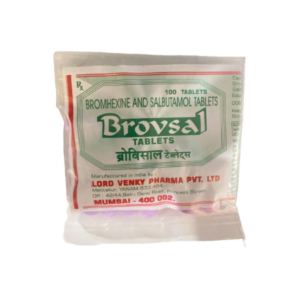 Salbutamol & Bromhexine HCl | Brand - Brovsal  | Manufacturer -Lord Venky Pharma | Pack of 100 Tab