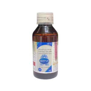 Cough Syrup - Terbutaline Sulphate 1 mg , Ambroxol Hydrochloride 30 mg , Guaiphenesin 50 mg and Menthol | Brand - Banohist- AM | Manufacturer - HECURE PHARMA | Pack of 100 ml Syrup