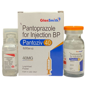 Pantoprazole 40mg | Brand - Pantoziv-40 | Manufacturer - GLENSMITH | Pack of 40 mg Dry Inj