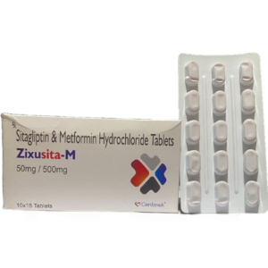 Sitagliptin 50mg and Metformin 500mg | Brand - Zixusita-M | Manufacturer - CARDMEK | Pack of 1x15 Tab