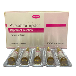 Paracetamol 75mg | Brand - Repramol Inj | Manufacturer - REGAIN | Pack of 5x2 ml Amp