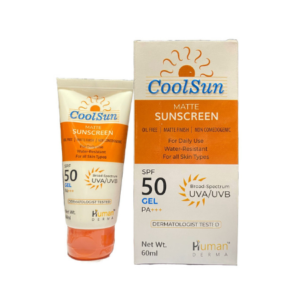 SPF 50 Gel PA+++ | Brand - CoolSun Matte Sunscreen | Manufacturer-Human Derma | Pack of 60ml