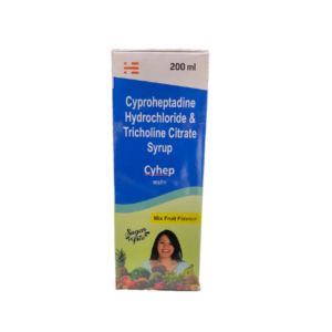 Cyproheptadine HCL and Tricholine Syrup | Brand - Cyhep | Manufacturer - HECURE PHARMA | Pack of 200 ml Susp