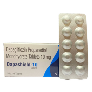 Dapagliflozin 10 mg | Brand - Dapashield-10mg | Manufacturer - CARDMEK | Pack of 1x10 Tab