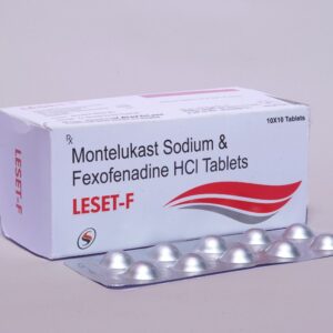 Montelukast Sodium 10 mg & Fexofenadine HCL 120 mg | Brand - Leset-F | Manufacturer - SEVAM PHARMA | Pack of 1x10 Tab