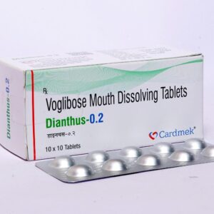 Voglibose Mouth Dissolving tablets 0.2mg | Brand - Dianthus-0.2 | Manufacturer - CARDMEK | Pack of 1x10 Tab