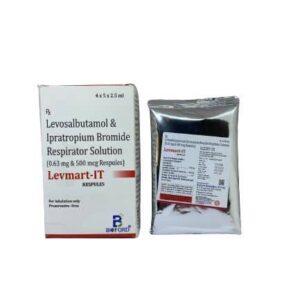 Levosalbutamol and Ipratropium Bromide Respirator Solution | Brand - Levmart-IT | Manufaturer - Bioford | Pack of 5x2ml