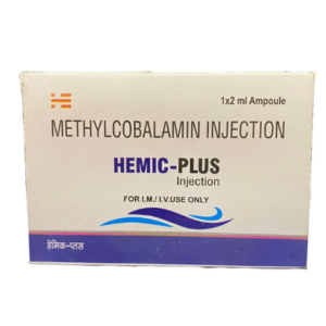 Methylcobalamin Injection | Brand - Hemic-Plus | Manufacturer - HECURE PHARMA | Pack of 1x2ml Inj