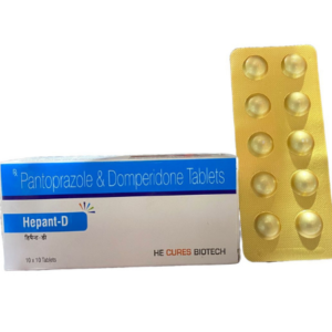 Pantoprazole Domperidone | Brand - Hepant-D | Manufacturer - HECURE PHARMA | Pack of 1x10 Tab