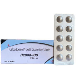 Cefpodoxime Proxetil 100mg | Brand - Hepod-100 | Manufacturer - HECURE PHARMA | Pack of 1x10 Tab