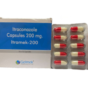 Anti-fungal - Itraconazole 200 mg | Brand - Itramek 200 | Manufacturer - CARDMEK | Pack of 1x10 Cap