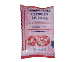 Omeprazole 20 mg | Brand - Pencid Red | Manufacturer - PENTA | Pack of 100 Cap