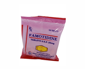 Famotidine 20mg | Brand - Famotidine (Heart Shape In Yellow Colour) | Manufacturer - PENTA | Pack of 100 Tab