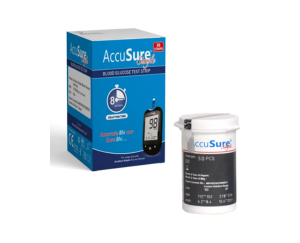 AccuSure Simple 50 Test Strips | Blood Glucose Test Strip | Manufacturer - ACCUSURE | Pack of 50 Strips