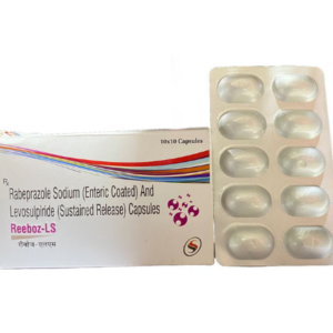 Rabeprazole Sodium(Enteric Coted) Levosulpiride(Sustained Release) | Brand - Reeboz-LS | Manufacturer - SEVAM PHARMA | Pack of 1x10 Cap