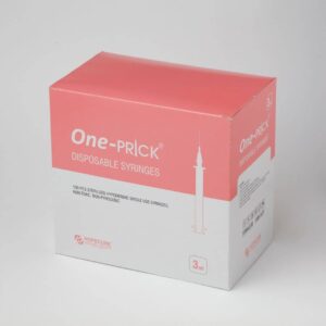 3ml syringe with needle 24GX1 | One Prick (MFG-HOPE) | 100 pcs