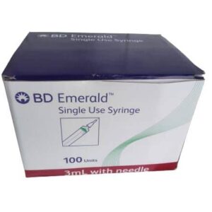 3ml Syringe with 24Gx1 Needle 3 psc Ribbion pack | BD EMERALD(MFG-BECTON) | 100 pcs