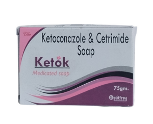 Anti-fungal - Ketoconazole and Cetrimide Soap | Brand - Ketok | Manufacturer - ANTEX PHARMA | Pack of 75 gm