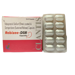 Rabeprazole Sodium 20 mg and Domperidone 30 mg | Brand - Rebizee-DSR | Manufacturer - Clantis | Pack of 1x10 Cap