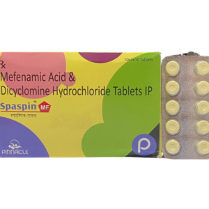 Mefenamic Dicyclomine Hydrochloride | Brand - Spaspin MF | Manufacturer - Pinnacle | Pack of 1x10 Tab