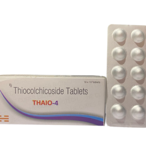 Thiocolchicoside 4 mg | Brand - Thaio-4 | Manufacturer - Hecure Pharma | Pack of 1x10 Tab