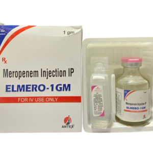 Meropenem | Brand - Elmero - 1gm | Manufacturer – Antex Pharma | Pack of 1gm Inj