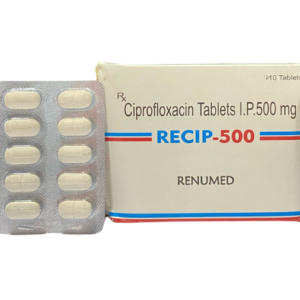 Ciprofloxacin 500mg | Brand – Recip-500 | Manufacturer – Renumed | Pack of 1×10 Tab