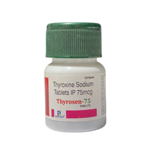 Thyroxine Sodium 100 mcg Tablet | Brand - Thyrosen-75mcg | Manufacturer - Bioford | Pack of 120 Tab