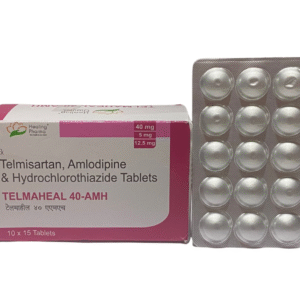 Telmisartan 40mg, Amlodipine 5mg & Hydrochlorothiazide 12.5mg | Brand - Telmaheal AMH | Manufacturer - Healing Pharma | Pack of 15 Tablets